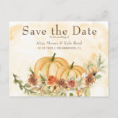 水の素朴色は日付カボチャの結婚Anを保存 案内ポストカード (正面)