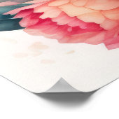 水の絵を描色の牡丹V ポスター (角)