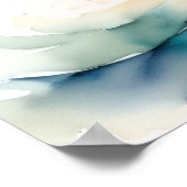 水の絵画色のイルカ4:5 ポスター (角)