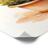 水の絵画色のトピアリーポットII ポスター (角)