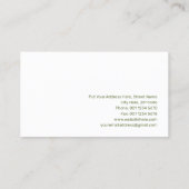 水の緑に反射する白い蘭 名刺 (裏面)