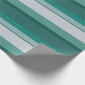 水の緑のストライプな包装紙 ラッピングペーパー (角)