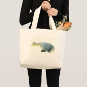 水の緑 ラージトートバッグ (正面(商品))