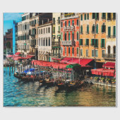 水の美しいビュー通りと古い建物i ラッピングペーパー (フラット)