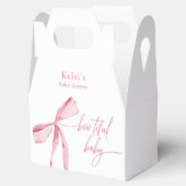 水の美しい色ピンクの赤ちゃんシャワーへようこそ フェイバーボックス (オープン)