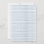 水の航海の色アホイ男の子の赤ちゃんシャワー 招待状 (裏面)