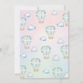 水の色ああ男の子の雲ベビーシャワー 招待状 (裏面)