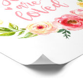 水の色あなたが愛されているフローラ子供部屋アートプリント ポスター (角)