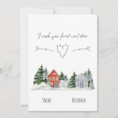 水の色あなたが隣のドアの記念に住んでいることを望む シーズンカード (正面)