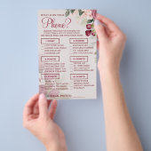 水の色あなたの携帯電話に何がシャワーゲームカード チラシ (ハンドル)