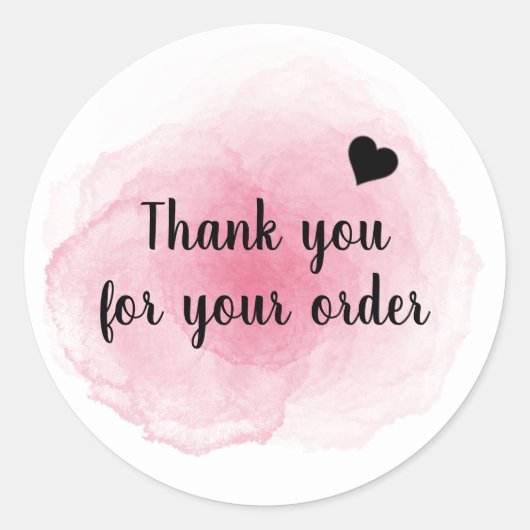 水の色ありがとうオーダーステッカー ラウンドシール (正面)