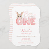 水の色いくつかのバニーは1つの誕生日招待状 招待状 (正面/裏面)