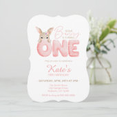 水の色いくつかのバニーは1つの誕生日招待状 招待状 (スタンド正面)