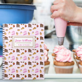 水の色おいしいデザートベーカリーカップケーキデザイナー ノートブック