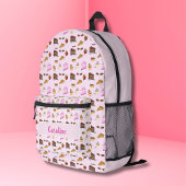 水の色おいしいデザートベーカリーペストリー名 プリントバックパック