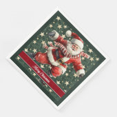 水の色おもしろいサンタクロースのクリスマスナプキンス (コーナー)
