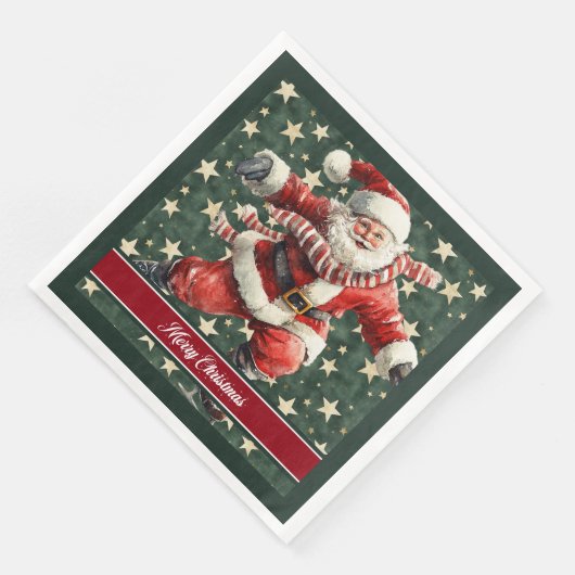 水の色おもしろいサンタクロースのクリスマスナプキンス (コーナー)