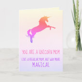 水の色おもしろいユニコーン義母ママ誕生日カード カード (正面)