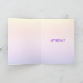 水の色おもしろいユニコーン義母ママ誕生日カード カード (内部)