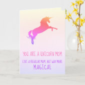 水の色おもしろいユニコーン義母ママ誕生日カード カード (黄色い花)