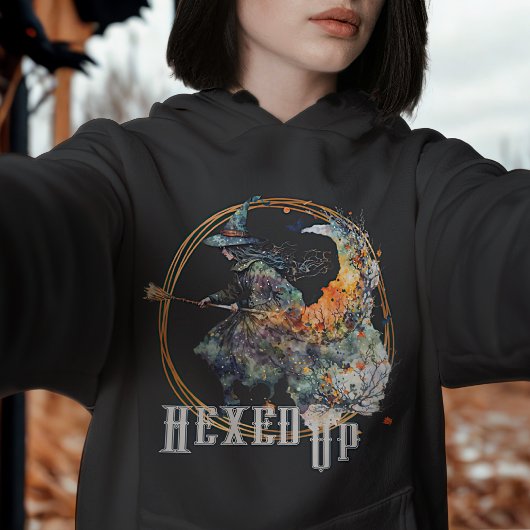 水の色おもしろい不気味な魔女ブルムハロウィーン パーカ