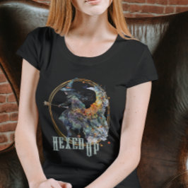 水の色おもしろい不気味な魔女ブルムハロウィーン Tシャツ