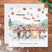 水の色おもしろい猫の聖歌隊クリスマス シーズンカード