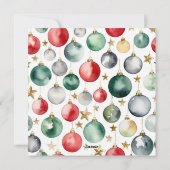 水の色おもしろい猫の聖歌隊クリスマス シーズンカード (裏面)