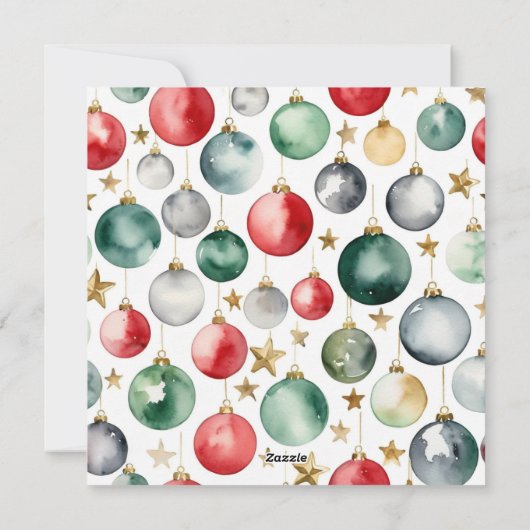 水の色おもしろい猫の聖歌隊クリスマス シーズンカード (裏面)