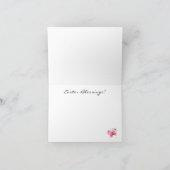 水の色お洒落イースター賛美のノートカード カード (内部)