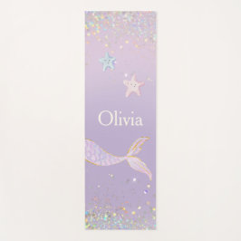 水の色お洒落グリッターマーメイドテール ヨガマット