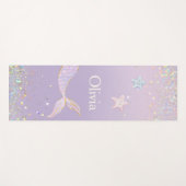 水の色お洒落グリッターマーメイドテール ヨガマット (正面(横))