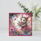 水の色お洒落ハートバレンタインマウス シーズンカード (スタンド正面)