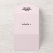 水の色お洒落ピンクのドラゴンベビーシャワー オールインワン招待状 (外側)