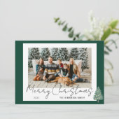 水の色お洒落フェスティバルツリーのクリスマスフォト シーズンカード (スタンド正面)