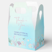 水の色お洒落人魚の誕生日パーティー フェイバーボックス (オープン)