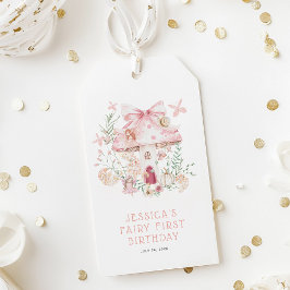 水の色お洒落妖精1日の誕生日 ギフトタグ