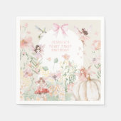 水の色お洒落妖精1日の誕生日 スタンダードカクテルナプキン (正面)