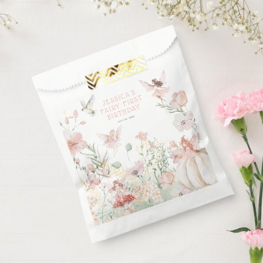 水の色お洒落妖精1日の誕生日 フェイバーバッグ (封をした状態)