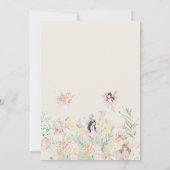 水の色お洒落妖精1日の誕生日 招待状 (裏面)