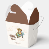 水の色お洒落飛行機テディベアありがとう フェイバーボックス (オープン)