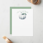 水の色かぼちゃありがとう ノートカード (正面/裏面インサイチュ)