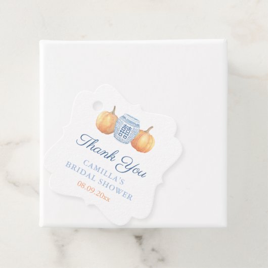 水の色かぼちゃしょうがジャッジ秋の赤ちゃんシャワー フェイバータグ (インサイチュ)