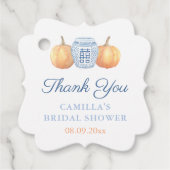 水の色かぼちゃしょうがジャッジ秋の赤ちゃんシャワー フェイバータグ (正面)