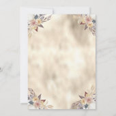 水の色かぼちゃのグリッタードリップベビーシャワー 招待状 (裏面)