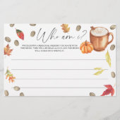 水の色かぼちゃのコーヒー私はゲーム 便箋 (正面)