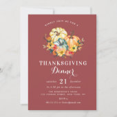 水の色かぼちゃのフローラ感謝ディナー 招待状 (正面)