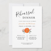 水の色かぼちゃのリハ結婚ーサルディナー 案内状 (正面)