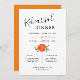 水の色かぼちゃのリハ結婚ーサルディナー 案内状