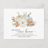 水の色かぼちゃの新しいホームの移動発表 ポストカード (正面)